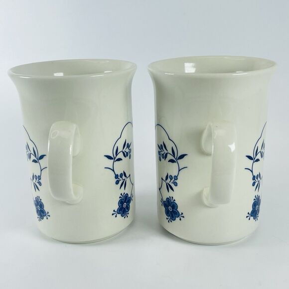 2 Churchill Finlandia White Blue Floral Flared Mouth Coffee Mug Made in England - Picture 4 of 13
